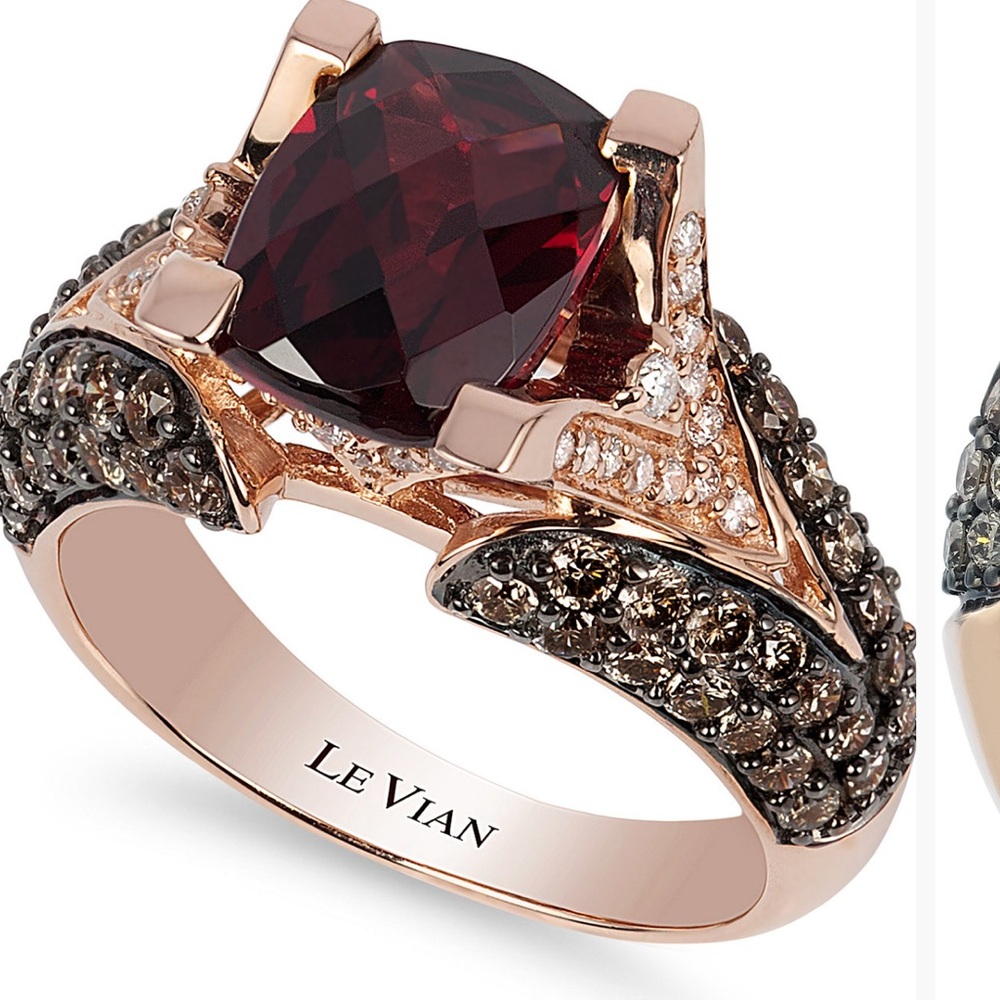 Levian Garnet and Rose Gold Ring
